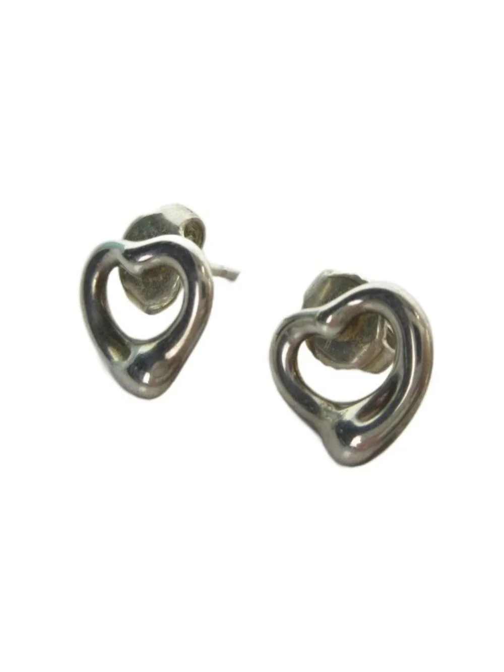Tiffany & Co Open Heart Earrings Logo Back